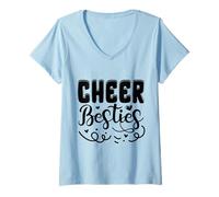 Donna Cheer Besties | Cheerleader Maglietta con Collo a V