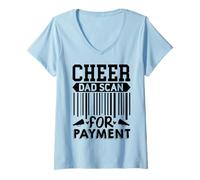 Donna Cheer Dad, Scan for Payment | Cheerleader Maglietta con Collo a V
