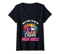 Donna Cheer Mamma Cheer Mama Maglietta con Collo a V