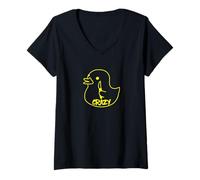 Donna Chick Holding Knife for Your Crazy BFF Maglietta con Collo a V