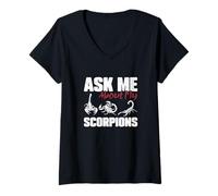 Donna Chiedimi Informazioni sul Mio Scorpioni Divertente Scorpione Proprietario Scorpione Maglietta con Collo a V