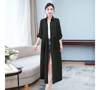 Donna Chiffon Camicia Trasparente Lungo Sole Protezione Mantella Giacca Cardigan