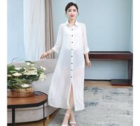 Donna Chiffon Camicia Trasparente Lungo Sole Protezione Mantella Giacca Cardigan