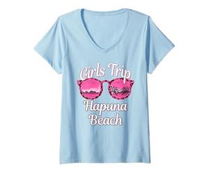 Donna Chignon per Capelli disordinato da Ragazza Hapuna Beach Maglietta con Collo a V