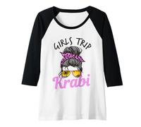 Donna Chignon per Capelli disordinato Krabi da Ragazza Maglia con Maniche Raglan