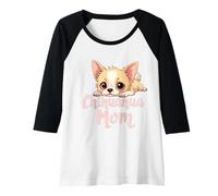Donna Chihuahua mamma cane chihuahua mamma cucciolo carino Maglia con Maniche Raglan