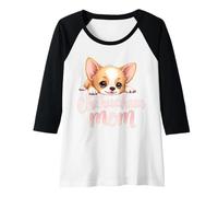 Donna Chihuahua mamma cane chihuahua mamma cucciolo carino Maglia con Maniche Raglan