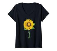 Donna Chihuahua papà Girasole Chi-Chi Amante Regali Cane papà Maglietta con Collo a V