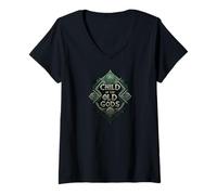 Donna Child Of The Old Gods Mystic Fantasy Design Maglietta con Collo a V