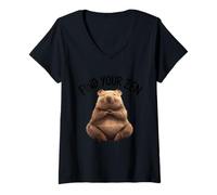 Donna Chill Vibes - Wombat tranquillo e rilassato Maglietta con Collo a V