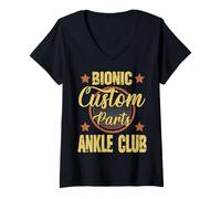 Donna Chirurgia Divertente della Sostituzione delle Parti Personalizzate del Club della Caviglia Bionic Maglietta con Collo a V