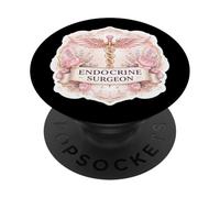 Donna Chirurgo Endocrino Caduceo Distintivo Endocrinologia Floreale PopSockets PopGrip Adesivo