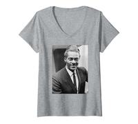 Donna Chitarrista Rhythm & Blues Chuck Berry 1964 Maglietta con Collo a V