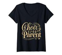 Donna Choir Parent Supporto Musicale Voce da Concerto Maglietta con Collo a V