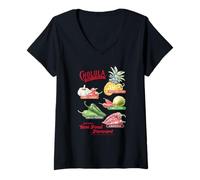 Donna Cholula Hot Sauce Best Food Forward Flavor Chart Foodie Maglietta con Collo a V