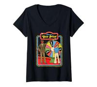 Donna Choose Your Prize Satan Retro Vintage Funny Adult Humor Maglietta con Collo a V