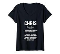 Donna Chris Definition Funny Talented Great Cosplay Christophers Maglietta con Collo a V