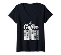 Donna Christian Coffee Christ Offers Forgiveness Faith Maglietta con Collo a V