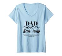 Donna Christian Dad Proverbs 20:7 Idea For Dad Bibbia Verse Maglietta con Collo a V