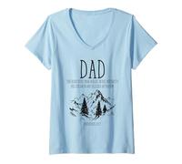 Donna Christian Dad Proverbs 20:7 Idea For Dad Bibbia Verse Maglietta con Collo a V