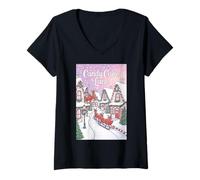 Donna Christmas Cane Lane Maglietta con Collo a V
