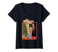 Donna Christmas Spirit Sarcastic Retro Vintage Funny Adult Humor Maglietta con Collo a V