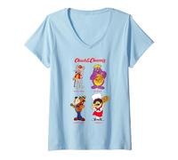 Donna Chuck E. Cheese Mr. Munch Jasper & Pasqually Group Shot Maglietta con Collo a V