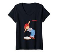 Donna Chucky Baseball Swing Mayhem Maglietta con Collo a V