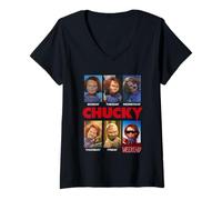Donna Chucky Days of The Week Moods Maglietta con Collo a V