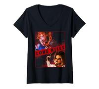 Donna Chucky E Tiffany Amore Uccide Gioco Per Bambini Maglietta con Collo a V