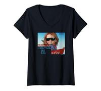 Donna Chucky Farewell Pal Sunglasses Retro Horror Maglietta con Collo a V