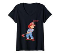 Donna Chucky Firefighter Playtime Maglietta con Collo a V