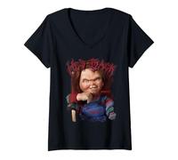 Donna Chucky He’s Back Classic Good Guy Doll Maglietta con Collo a V