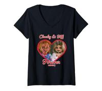 Donna Chucky & Tiff Forever Heart Maglietta con Collo a V