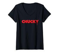Donna Chucky Which Chucky Are You Today? Front & Back Maglietta con Collo a V
