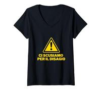 Donna Ci scusiamo per l'inconveniente Maglietta con Collo a V