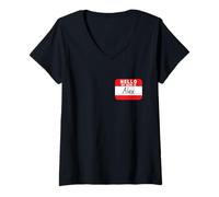 Donna Ciao, Mi chiamo Alex Funny Name-Tag Maglietta con Collo a V