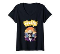 Donna Ciao, questo è rock´n´roll Maglietta con Collo a V