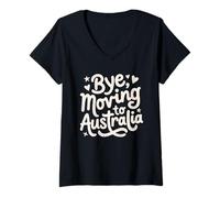 Donna Ciao, Trasferirsi in Australia Maglietta con Collo a V