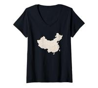 Donna Cibi incredibili del mondo Umorismo - China Rice Maglietta con Collo a V