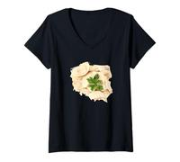 Donna Cibi incredibili del mondo Umorismo - Poland Pierogies Maglietta con Collo a V