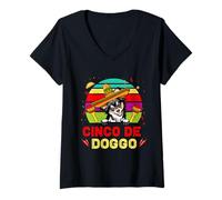 Donna Cinco de Doggo Hilarious Chihuahua Dog for Cinco de Mayo Maglietta con Collo a V