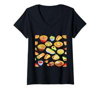 Donna Cinco de Mayo Messico Burrito Taco Tamale Cibo Messicano texmex Maglietta con Collo a V