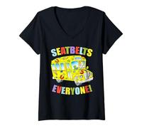 Donna Cinture di Sicurezza Tutti Maglietta con Collo a V