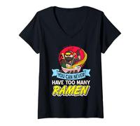 Donna Ciotola di Ramen Ninja Non puoi mai Avere troppe tagliatelle Maglietta con Collo a V