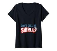 Donna Citazione di Leslie Nielsen Don't Call Me Shirley Maglietta con Collo a V