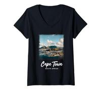 Donna Città del Capo Maglietta con Collo a V
