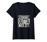 Donna Città del Muck di Outta Diritto Maglietta con Collo a V