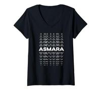 Donna Città Minimalista - Eritrea Modern Asmara Maglietta con Collo a V