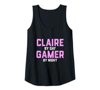 Donna Claire Gamer Ragazza Costume di Halloween per Gen Z Gaming Claire Canotta